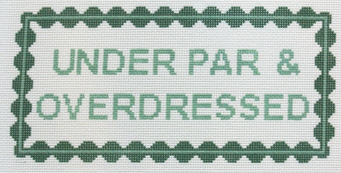 Under Par & Overdressed Needlepoint Canvas