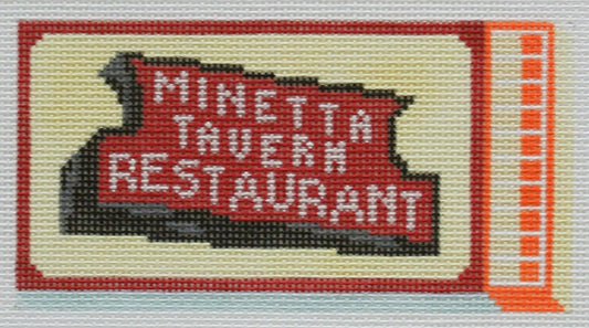Minetta Tavern Matchbox Needlepoint Canvas