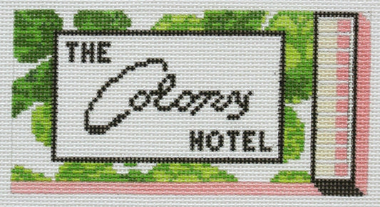 The Colony Hotel Matchbox Needlepoint Canvas