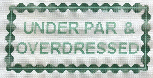Under Par & Overdressed Needlepoint Canvas