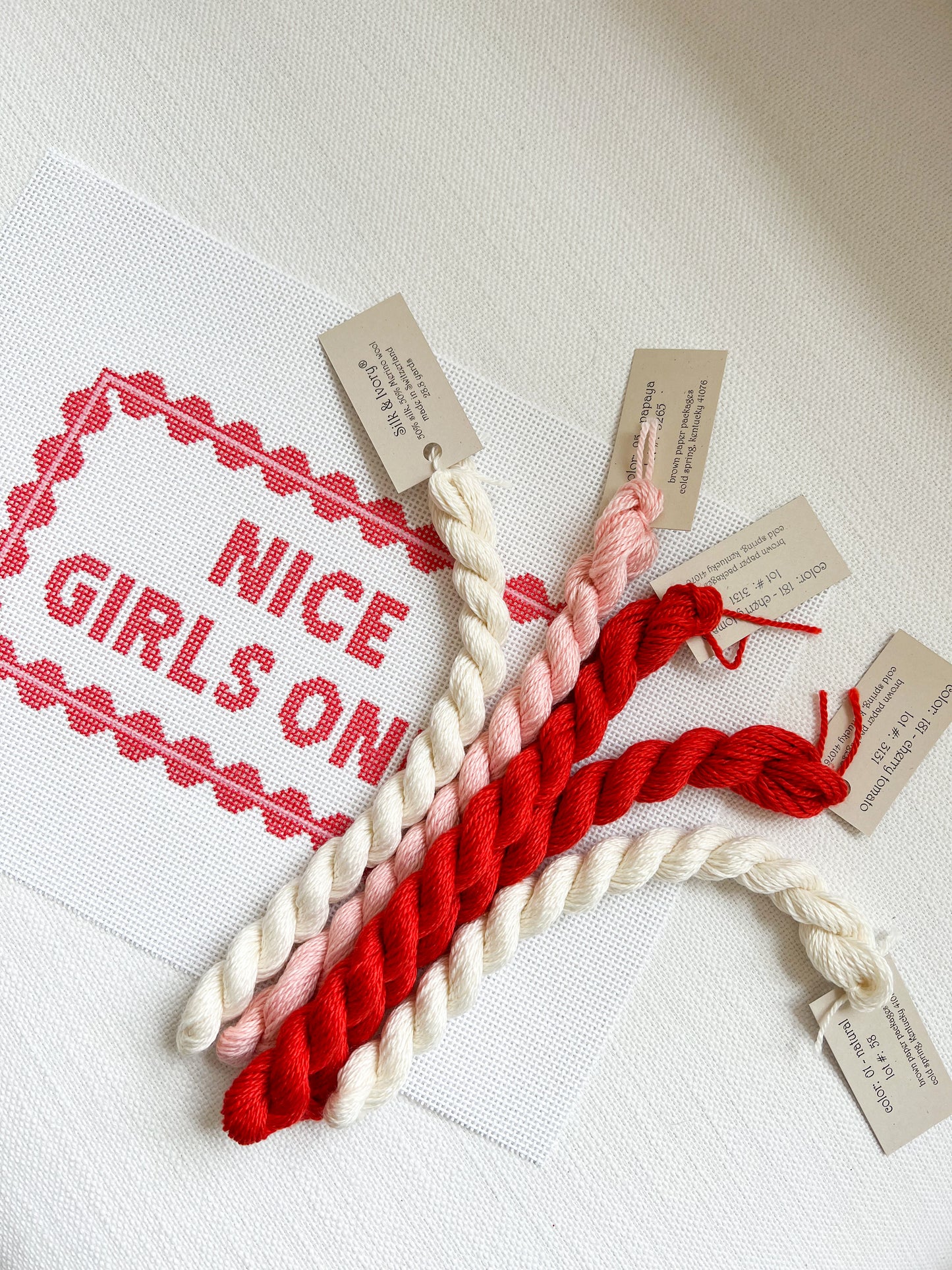 Nice Girls Only Needlepoint Canvas